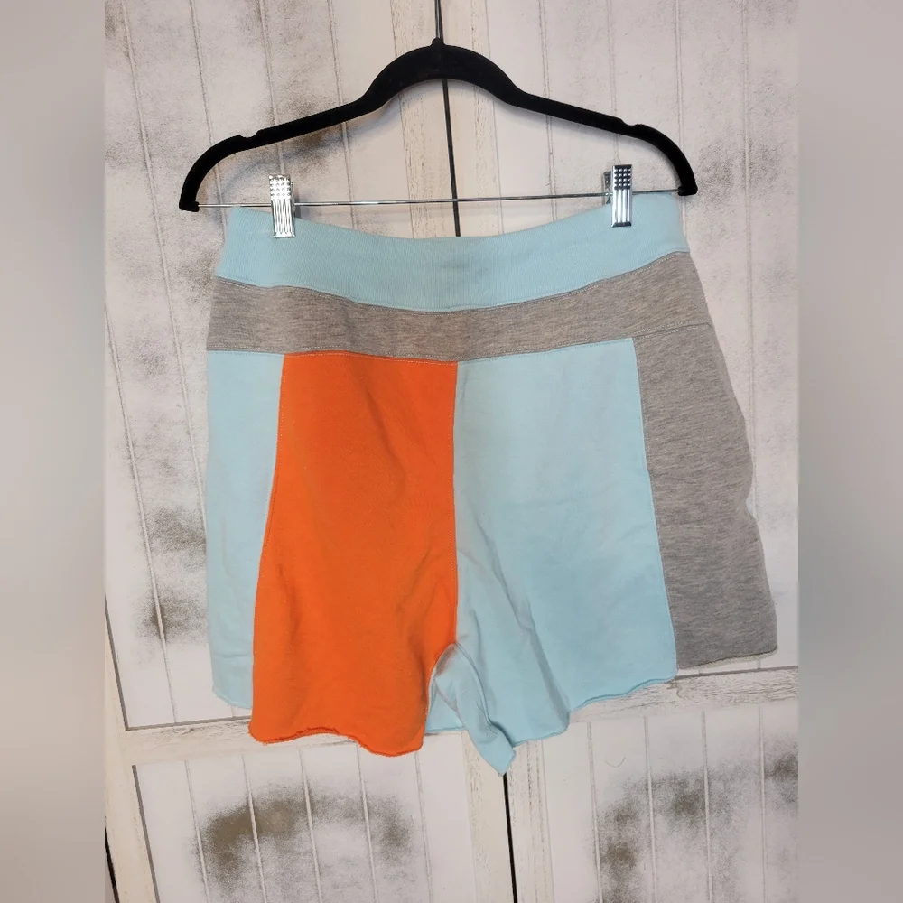 Nwot Freenpeople Peice Of Me Color Block Shorts Blue Orange - Picture 4 of 6